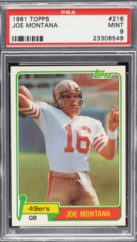 1981 Topps #216 Joe Montana PSA 9