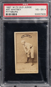 1887 N172 Old Judge Pittsburg Art Whitney PSA 4