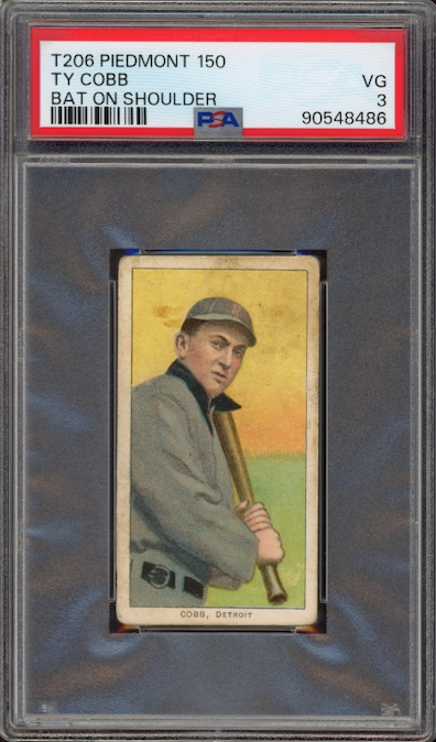 1909-11 T206 Piedmont 150 Ty Cobb Bat On Shoulder PSA VG 3