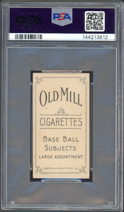 1909-11 T206 Old Mill Admiral Schlei Batting PSA EX 5