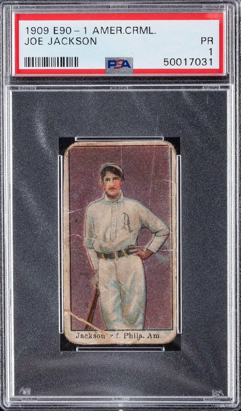 1909 E90-1 American Caramel Joe Jackson ROOKIE PSA PR 1