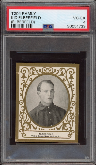 1909 T204 Ramly Kid Elberfield (Elberfeld) PSA VG-EX 4