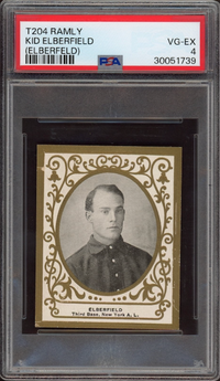 1909 T204 Ramly Kid Elberfield (Elberfeld) PSA VG-EX 4