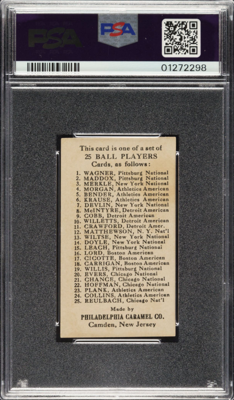 1909 E95 Philadelphia Caramel Ty Cobb PSA NM 7