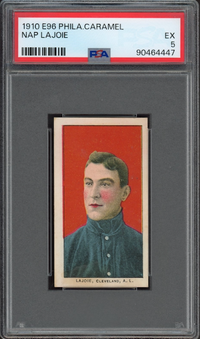 1910 E96 Philadelphia Caramel Nap Lajoie PSA EX 5