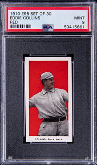 1910 E98 Set of 30 Red Eddie Collins PSA MINT 9