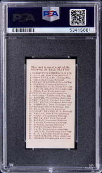 1910 E98 Set of 30 Red Eddie Collins PSA MINT 9