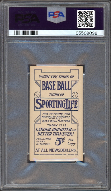 1911 M116 Sporting Life Honus Wagner Blue Background PSA VG-EX 4