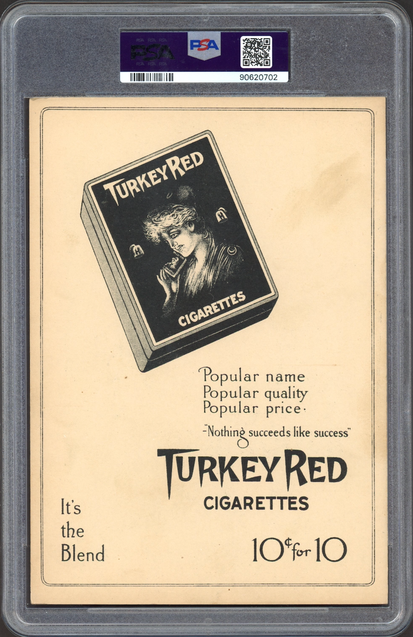 1911 T3 Turkey Red Home Run Baker Cabinets-Turkey Red Back PSA EX 5