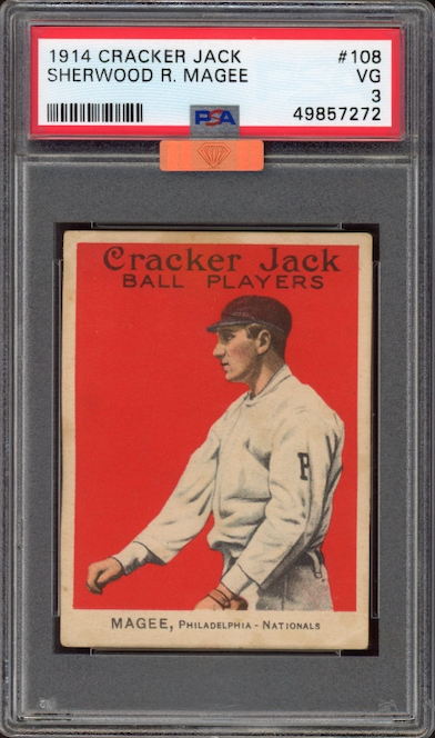 1914 Cracker Jack #108 Sherwood R. Magee PSA VG 3