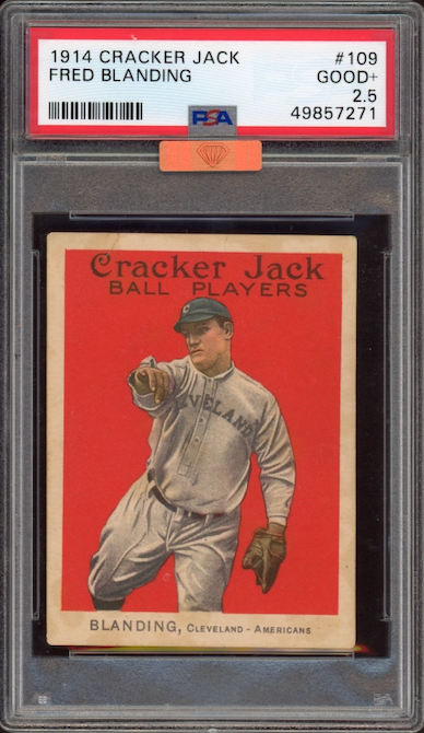 1914 Cracker Jack #109 Fred Blanding PSA GOOD+ 2.5