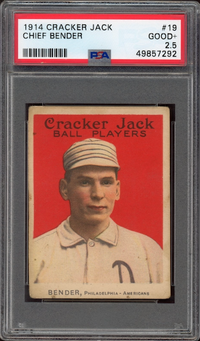 1914 Cracker Jack #19 Chief Bender PSA GOOD+ 2.5