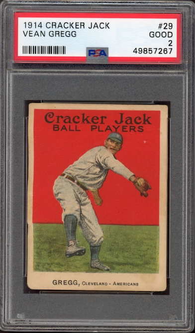 1914 Cracker Jack #29 Vean Gregg PSA GOOD 2