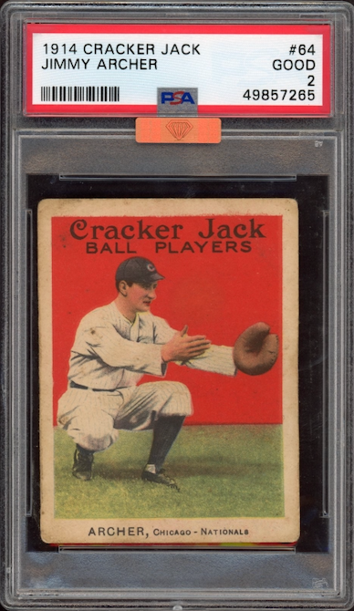 1914 Cracker Jack #64 Jimmy Archer PSA GOOD 2