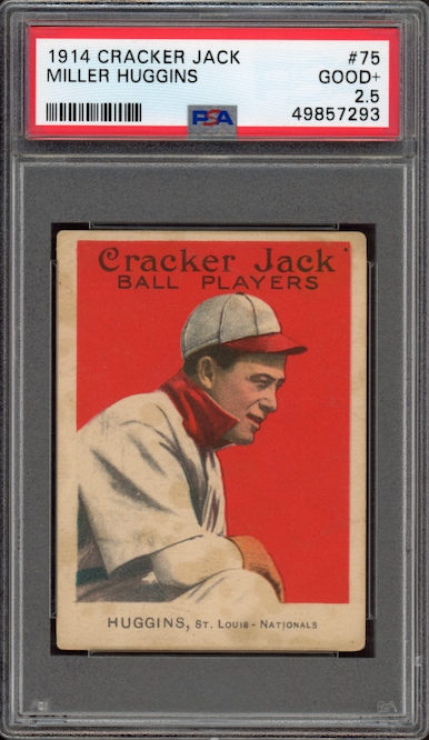 1914 Cracker Jack #75 Miller Huggins PSA GOOD+ 2.5
