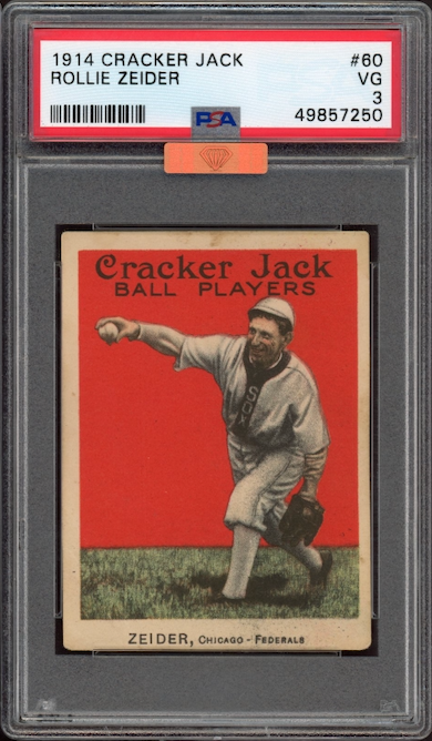 1914 Cracker Jack #80 Rollie Zeider PSA VG 3