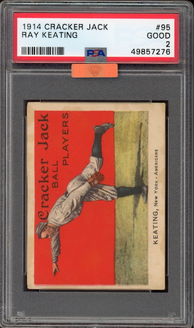 1914 Cracker Jack #95 Ray Keating PSA GOOD 2