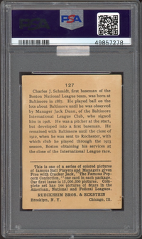 1914 Cracker Jack #127 Butch Schmidt PSA GOOD 2
