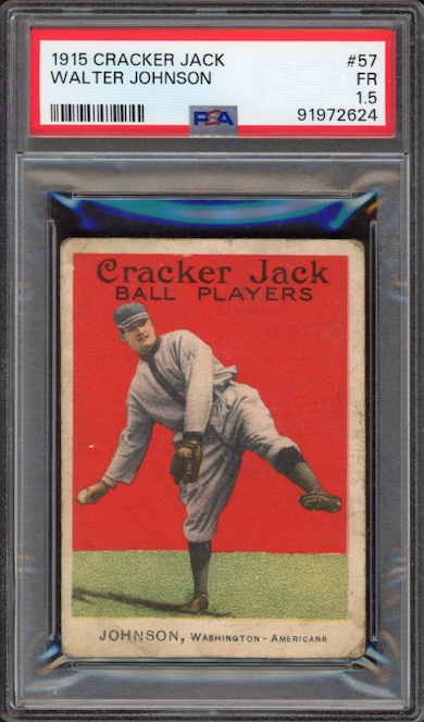 1915 Cracker Jack #57 Walter Johnson PSA FR 1.5