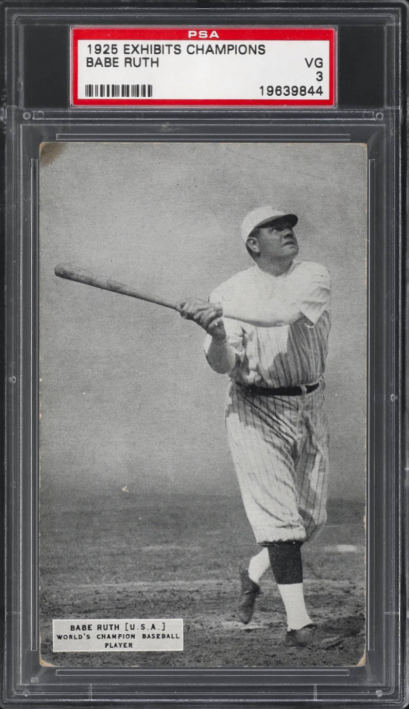 1925 Exhibits Champions Babe Ruth PSA VG 3