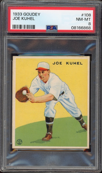1933 Goudey #108 Joe Kuhel PSA NM-MT 8