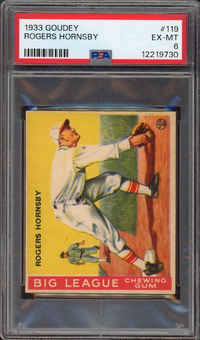 1933 Goudey #119 Rogers Hornsby PSA EX-MT 6