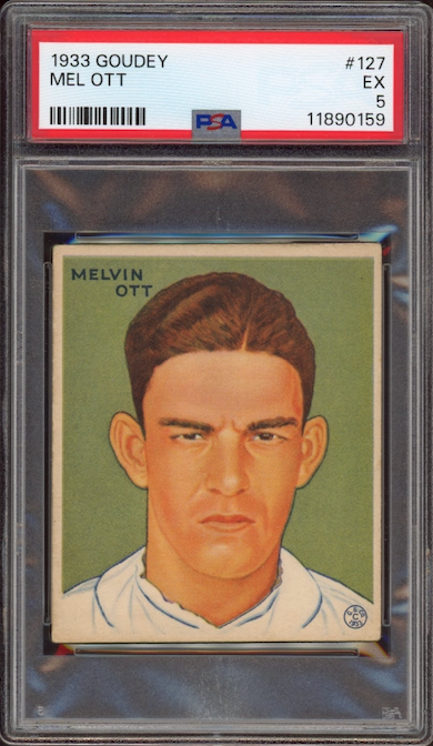 1933 Goudey #127 Mel Ott PSA EX 5