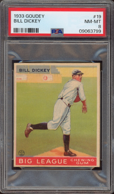 1933 Goudey #19 Bill Dickey PSA NM-MT 8