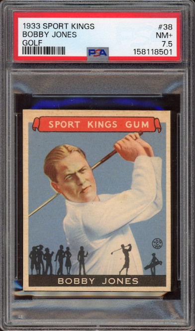 1933 Sport Kings #38 Bobby Jones Golf PSA NM+ 7.5