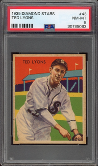 1935 Diamond Stars #43 Ted Lyons PSA NM-MT 8