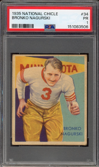 1935 National Chicle Bronko Nagurski PSA PR 1