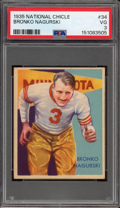 1935 National Chicle Bronko Nagurski PSA VG 3