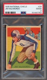1935 National Chicle #29 Jim MacMurdo PSA GOOD 2