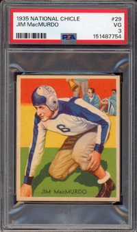 1935 National Chicle #29 Jim MacMurdo PSA VG 3