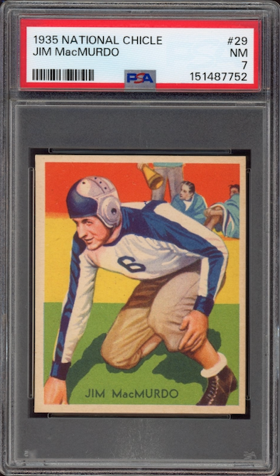 1935 National Chicle #29 Jim MacMurdo PSA NM 7