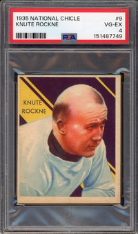 1935 National Chicle #9 Knute Rockne PSA VG-EX 4
