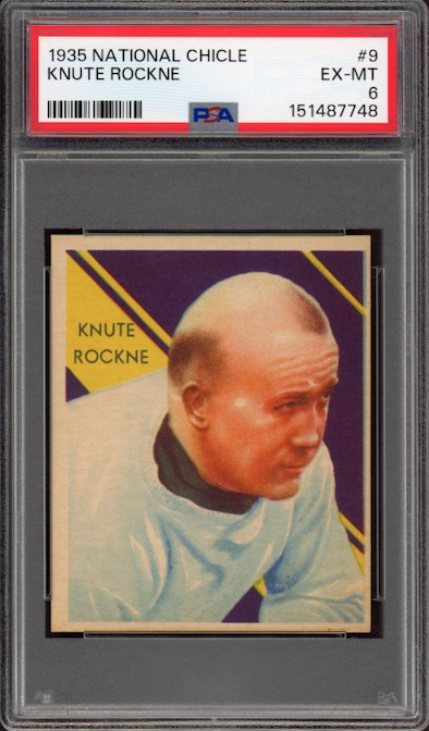 1935 National Chicle #9 Knute Rockne PSA EX-MT 6