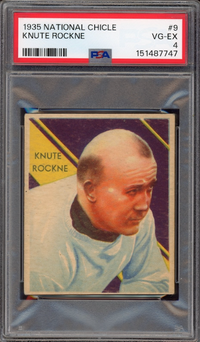 1935 National Chicle #9 Knute Rockne PSA VG-EX 4