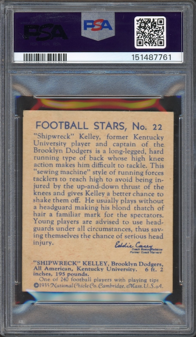 1935 National Chicle #22 Shipwreck Kelley PSA EX 5