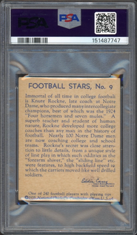 1935 National Chicle #9 Knute Rockne PSA VG-EX 4
