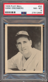 1939 Play Ball #56 Hank Greenberg PSA NM-MT 8