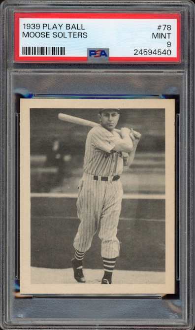 1939 Play Ball #78 Moose Solters PSA MINT 9