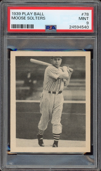 1939 Play Ball #78 Moose Solters PSA MINT 9