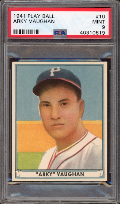 1941 Play Ball #10 Arky Vaughan PSA MINT 9