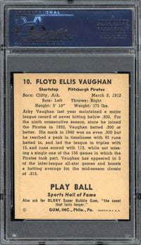 1941 Play Ball #10 Arky Vaughan PSA NM-MT 8
