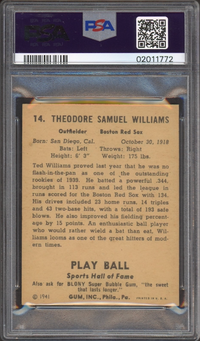 1941 Play Ball #14 Ted Williams PSA NM-MT 8