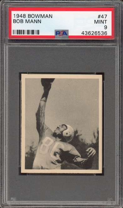 1948 Bowman #47 Bob Mann PSA MINT 9
