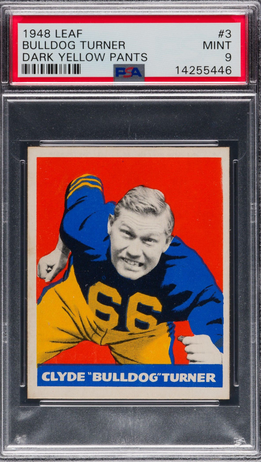 1948 Leaf Dark Yellow Pants #3 Bulldog Turner PSA 9