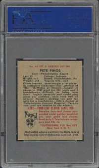 1948 Bowman #63 Pete Pihos ROOKIE PSA NM 7