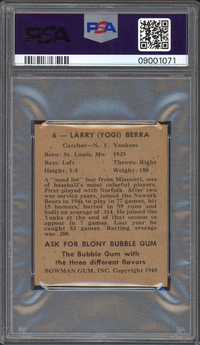 1948 Bowman #6 Yogi Berra ROOKIE PSA NM-MT 8